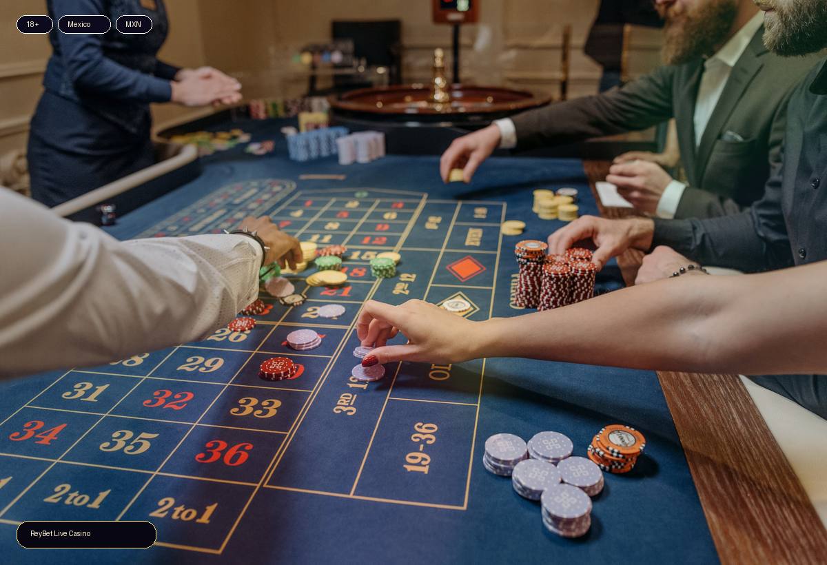 ReyBet Live Casino Mexico with roulette and blackjack.