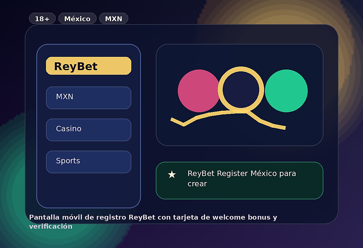 ReyBet register México con cuenta nueva y bonus inicial.